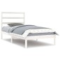 vidaXL Estructura de cama madera maciza de pino blanca 90x200 cm