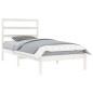 vidaXL Estructura de cama madera maciza de pino blanca 90x200 cm