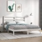 vidaXL Estructura de cama doble de madera maciza blanca 120x190cm