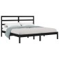 vidaXL Estructura de cama de matrimonio madera maciza negro 180x200 cm vidaXL Estructura de cama de matrimonio madera maciza negro 180x200 cm