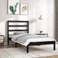 vidaXL Estructura de cama madera maciza de pino negra 100x200 cm vidaXL Estructura de cama madera maciza de pino negra 100x200 cm