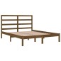 vidaXL Estructura de cama doble madera maciza marrón miel 120x190 cm vidaXL Estructura de cama doble madera maciza marrón miel 120x190 cm