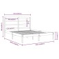 vidaXL Estructura de cama madera maciza de pino marrón miel 120x200 cm vidaXL Estructura de cama madera maciza de pino marrón miel 120x200 cm