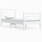 vidaXL Estructura de cama madera maciza de pino blanca 90x200 cm