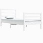 vidaXL Estructura de cama madera maciza de pino blanca 90x200 cm