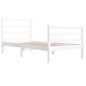 vidaXL Estructura de cama madera maciza de pino blanca 90x200 cm