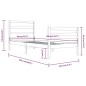 vidaXL Estructura de cama madera maciza de pino blanca 90x200 cm