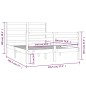 vidaXL Estructura de cama madera maciza de pino 140x190 cm vidaXL Estructura de cama madera maciza de pino 140x190 cm