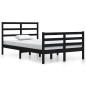 vidaXL Estructura de cama madera maciza de pino negro 120x200 cm