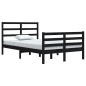 vidaXL Estructura de cama madera maciza de pino negro 120x200 cm