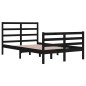 vidaXL Estructura de cama madera maciza de pino negro 120x200 cm