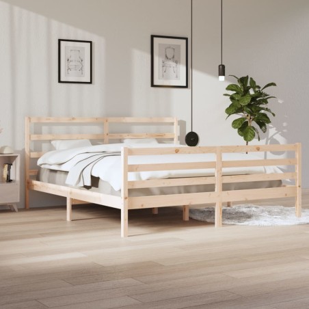 vidaXL Estructura de cama de madera maciza de pino 200x200 cm