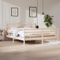 vidaXL Estructura de cama de madera maciza de pino 200x200 cm vidaXL Estructura de cama de madera maciza de pino 200x200 cm