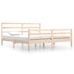 vidaXL Estructura de cama de madera maciza de pino 200x200 cm