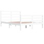 vidaXL Estructura de cama de madera de pino maciza blanca 140x200 cm vidaXL Estructura de cama de madera de pino maciza blanca 140x200 cm
