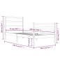 vidaXL Estructura de cama individual madera maciza blanco 75x190 cm