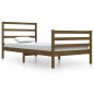 vidaXL Estructura de cama madera maciza pino marrón miel 100x200 cm