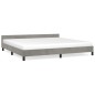 vidaXL Estructura de cama con cabecero terciopelo gris claro 200x200cm vidaXL Estructura de cama con cabecero terciopelo gris claro 200x200cm