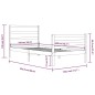 vidaXL Estructura de cama madera maciza pino marrón miel 100x200 cm