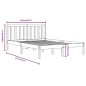vidaXL Estructura cama madera maciza pino doble negra 120x190 cm vidaXL Estructura cama madera maciza pino doble negra 120x190 cm
