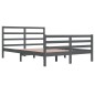 vidaXL Estructura de cama de madera maciza de pino gris 160x200 cm vidaXL Estructura de cama de madera maciza de pino gris 160x200 cm