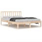 vidaXL Estructura de cama madera maciza de pino 140x190 cm vidaXL Estructura de cama madera maciza de pino 140x190 cm