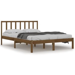 vidaXL Estructura de cama madera de pino marrón miel 150x200 cm
