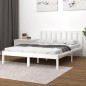 vidaXL Estructura de cama de madera maciza de pino blanca 140x200 cm vidaXL Estructura de cama de madera maciza de pino blanca 140x200 cm
