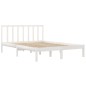 vidaXL Estructura de cama de madera maciza de pino blanca 140x200 cm vidaXL Estructura de cama de madera maciza de pino blanca 140x200 cm