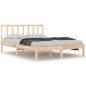 vidaXL Estructura de cama de madera maciza de pino 140x190 cm