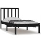 vidaXL Estructura de cama madera maciza de pino negro 75x190 cm vidaXL Estructura de cama madera maciza de pino negro 75x190 cm