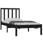vidaXL Estructura de cama madera maciza de pino negro 75x190 cm vidaXL Estructura de cama madera maciza de pino negro 75x190 cm