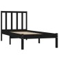 vidaXL Estructura de cama madera maciza de pino negro 75x190 cm vidaXL Estructura de cama madera maciza de pino negro 75x190 cm