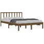 vidaXL Estructura de cama doble madera maciza marrón miel 120x190 cm