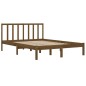 vidaXL Estructura de cama doble madera maciza marrón miel 120x190 cm