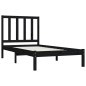 vidaXL Estructura de cama de madera maciza de pino negro 90x200 cm