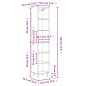 vidaXL Aparador alto contrachapada roble ahumado 34,5x32,5x180 cm vidaXL Aparador alto contrachapada roble ahumado 34,5x32,5x180 cm