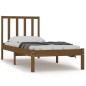 vidaXL Estructura de cama madera maciza pino marrón miel 100x200 cm