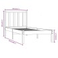 vidaXL Estructura de cama madera maciza pino marrón miel 100x200 cm