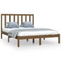 vidaXL Estructura de cama madera maciza de pino marrón miel 140x200 cm vidaXL Estructura de cama madera maciza de pino marrón miel 140x200 cm