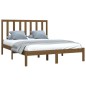 vidaXL Estructura de cama madera maciza de pino marrón miel 140x200 cm vidaXL Estructura de cama madera maciza de pino marrón miel 140x200 cm