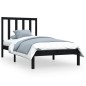 vidaXL Estructura de cama madera maciza de pino negra 100x200 cm