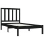 vidaXL Estructura de cama madera maciza de pino negra 100x200 cm