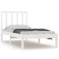 vidaXL Estructura de cama madera maciza individual blanco 90x190 cm vidaXL Estructura de cama madera maciza individual blanco 90x190 cm