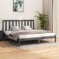 vidaXL Estructura de cama de madera maciza de pino gris 200x200 cm vidaXL Estructura de cama de madera maciza de pino gris 200x200 cm