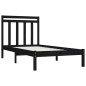 vidaXL Estructura de cama individual madera maciza negra 90x190 cm vidaXL Estructura de cama individual madera maciza negra 90x190 cm