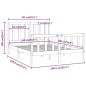 vidaXL Estructura de cama matrimonial madera maciza negra 135x190 cm vidaXL Estructura de cama matrimonial madera maciza negra 135x190 cm