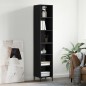 vidaXL Aparador alto madera contrachapada negro 34,5x32,5x180 cm vidaXL Aparador alto madera contrachapada negro 34,5x32,5x180 cm