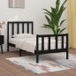 vidaXL Estructura de cama individual madera maciza negra 90x190 cm vidaXL Estructura de cama individual madera maciza negra 90x190 cm