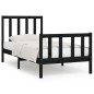 vidaXL Estructura de cama individual madera maciza negra 90x190 cm vidaXL Estructura de cama individual madera maciza negra 90x190 cm